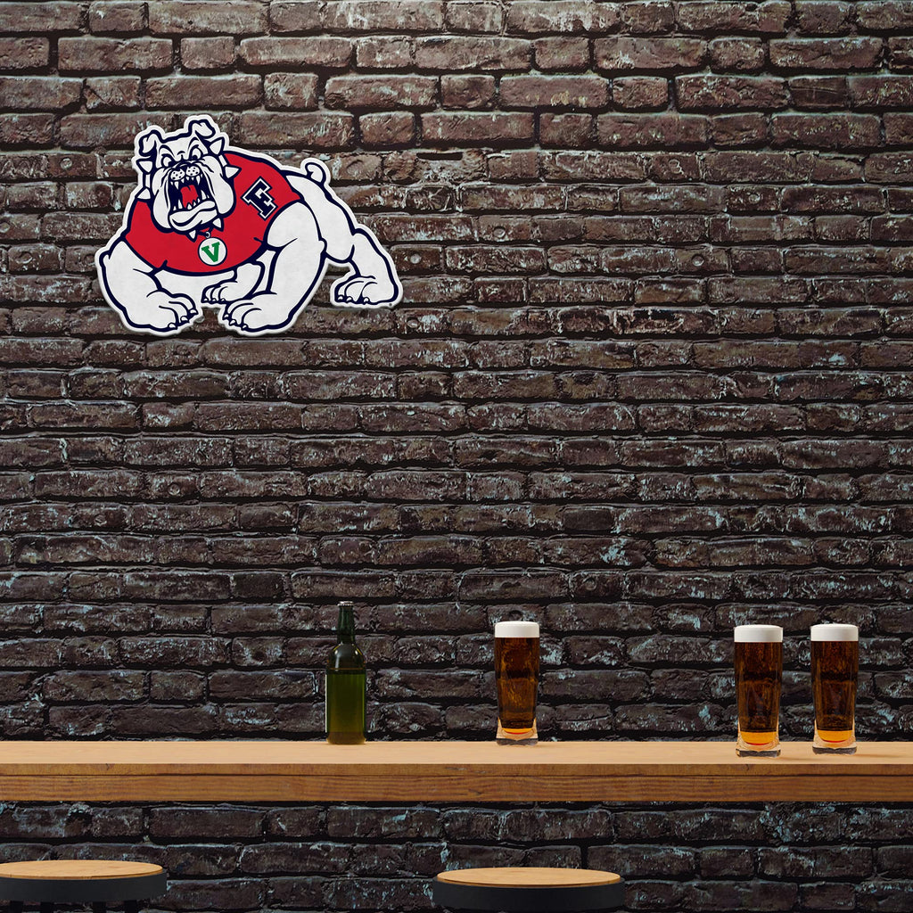 Rico Industries Ncaa Fresno State Bulldogs Mascot Shape Cut Pennant - Home And Living Room D  Cor - Soft Felt Ez To Hang