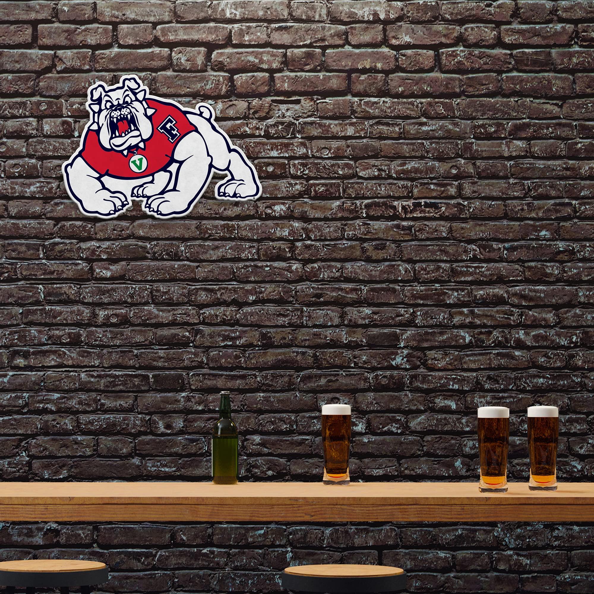 Rico Industries Ncaa Fresno State Bulldogs Mascot Shape Cut Pennant - Home And Living Room D  Cor - Soft Felt Ez To Hang