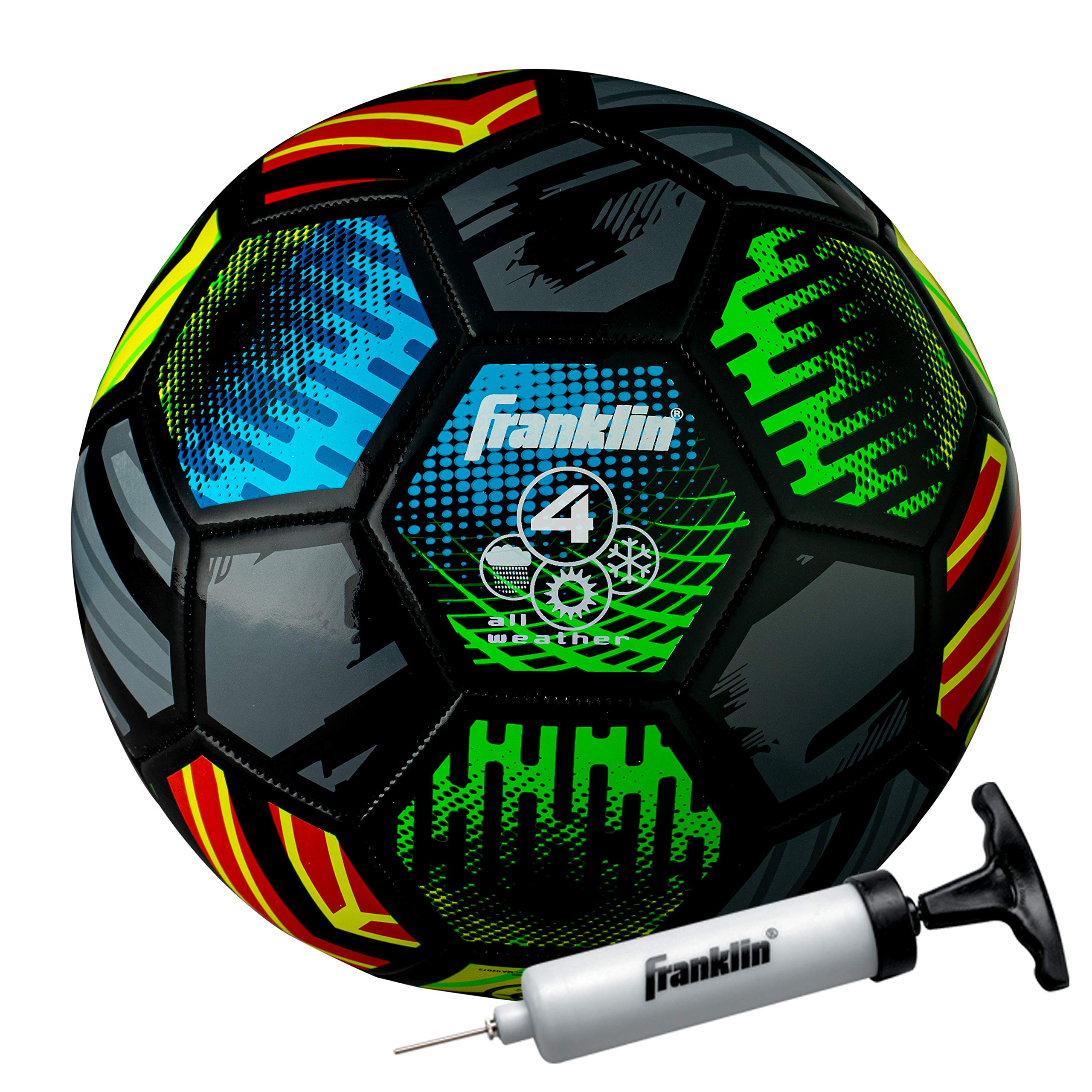 Franklin Sports Mystic Kids Soccer Ball - Size 4 Youth Soccer Ball - Soft Cover - Great For Kids And Toddlers - Air Pump Include