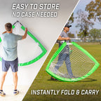 Gosports Team Tone 6 Ft X 4 Ft Portable Soccer Goal For Kids - Pop Up Net For Backyard - Bright Green