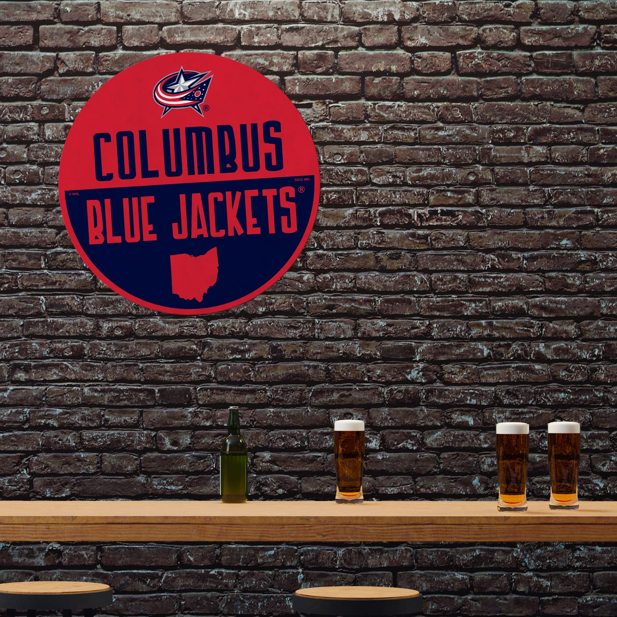 Rico Industries Nhl Columbus Blue Jackets Classic Shape Cut Pennant - Home And Living Room D  Cor - Soft Felt Ez To Hang