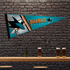 Rico Industries Nhl Hockey San Jose Sharks Primary 12'' X 30'' Felt Wall D  Cor Pennant - Great For Home/Bed Room/Man Cave D  Co