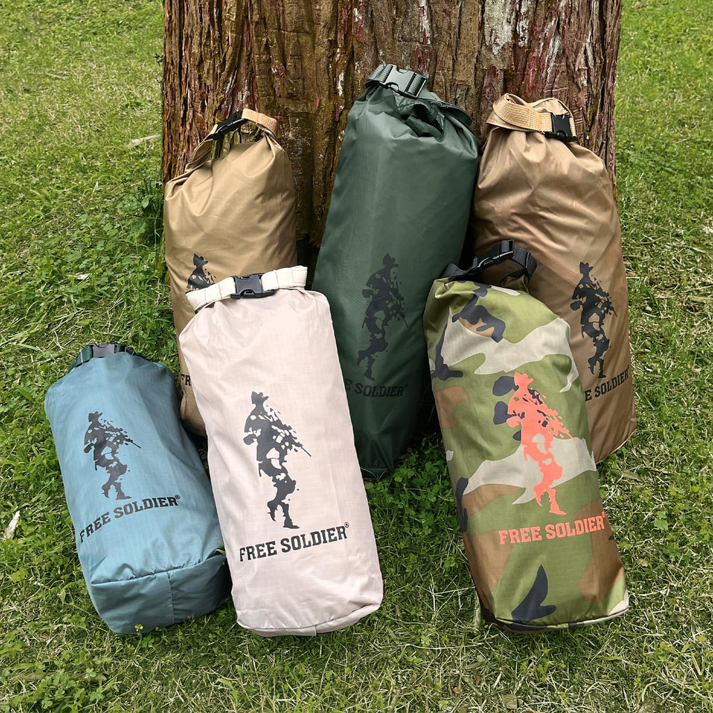 Free Soldier Camping Tarp Waterproof Portable Multifunctional Outdoor Traveling Awning Backpacking Shelter Rain Tarp (Lake Green