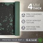 Gaiam Print Yoga Mat, Non Slip Exercise & Fitness Mat for All Types of Yoga, Pilates & Floor Exercises