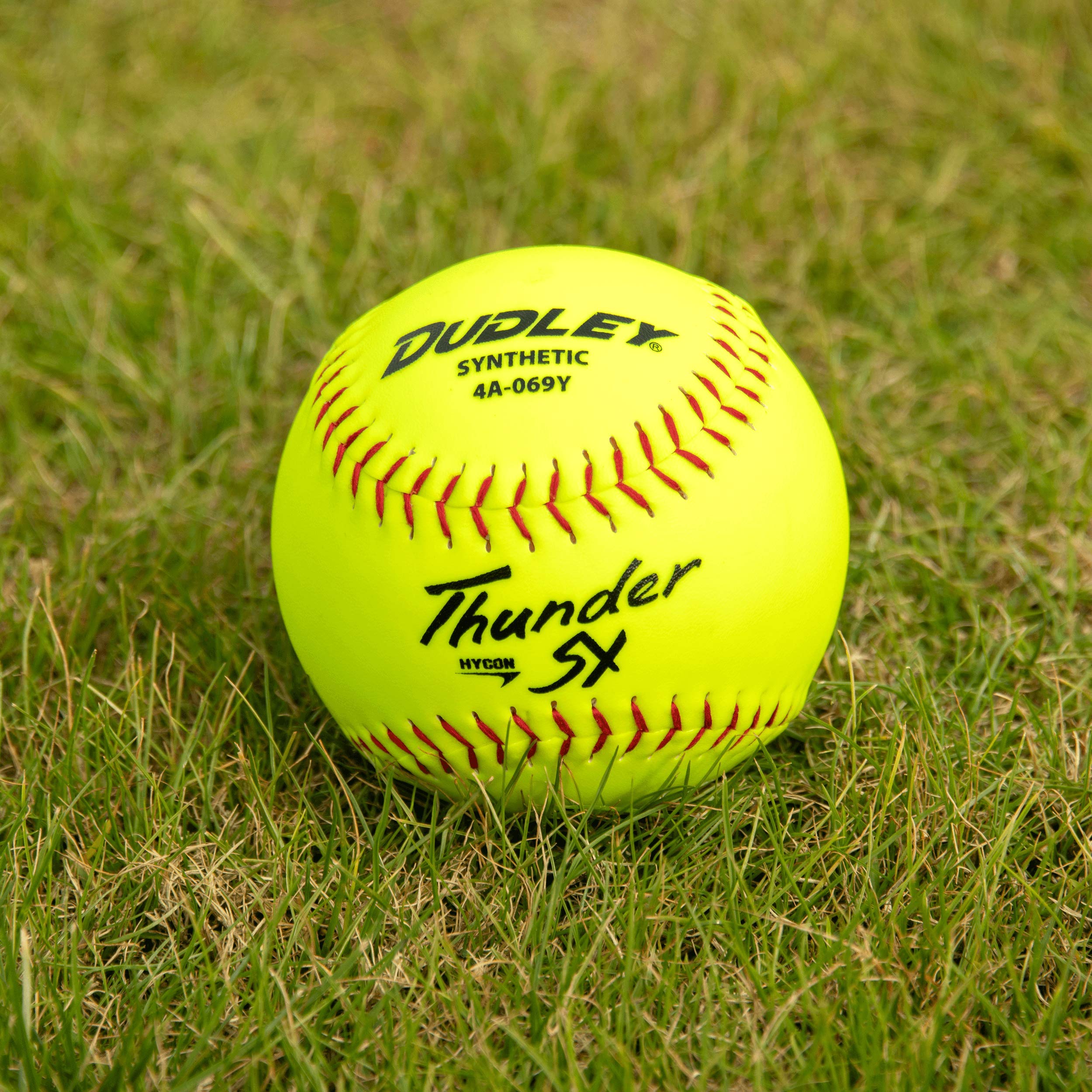 Dudley12 USASB Thunder Hycon Slowpitch Synthetic Softball - 12 Pack