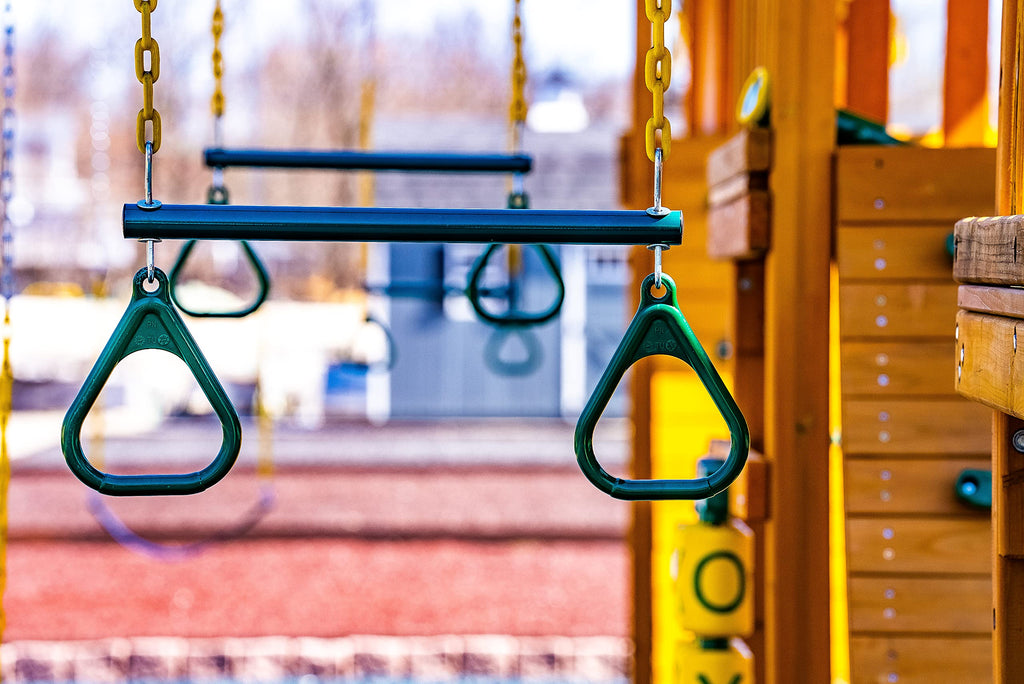 Eastern Jungle Gym Heavy-Duty Ring Trapeze Bar Combo Swing ,Large 20'' Trapeze Bar With Coated Swing Chains 43'' Long