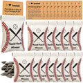 Mixweer 12 Sets Seed Pouch Bags with Message Gift Card Baseball Snack Bags Softball Seed Pouch for Players Team Gift for Field T