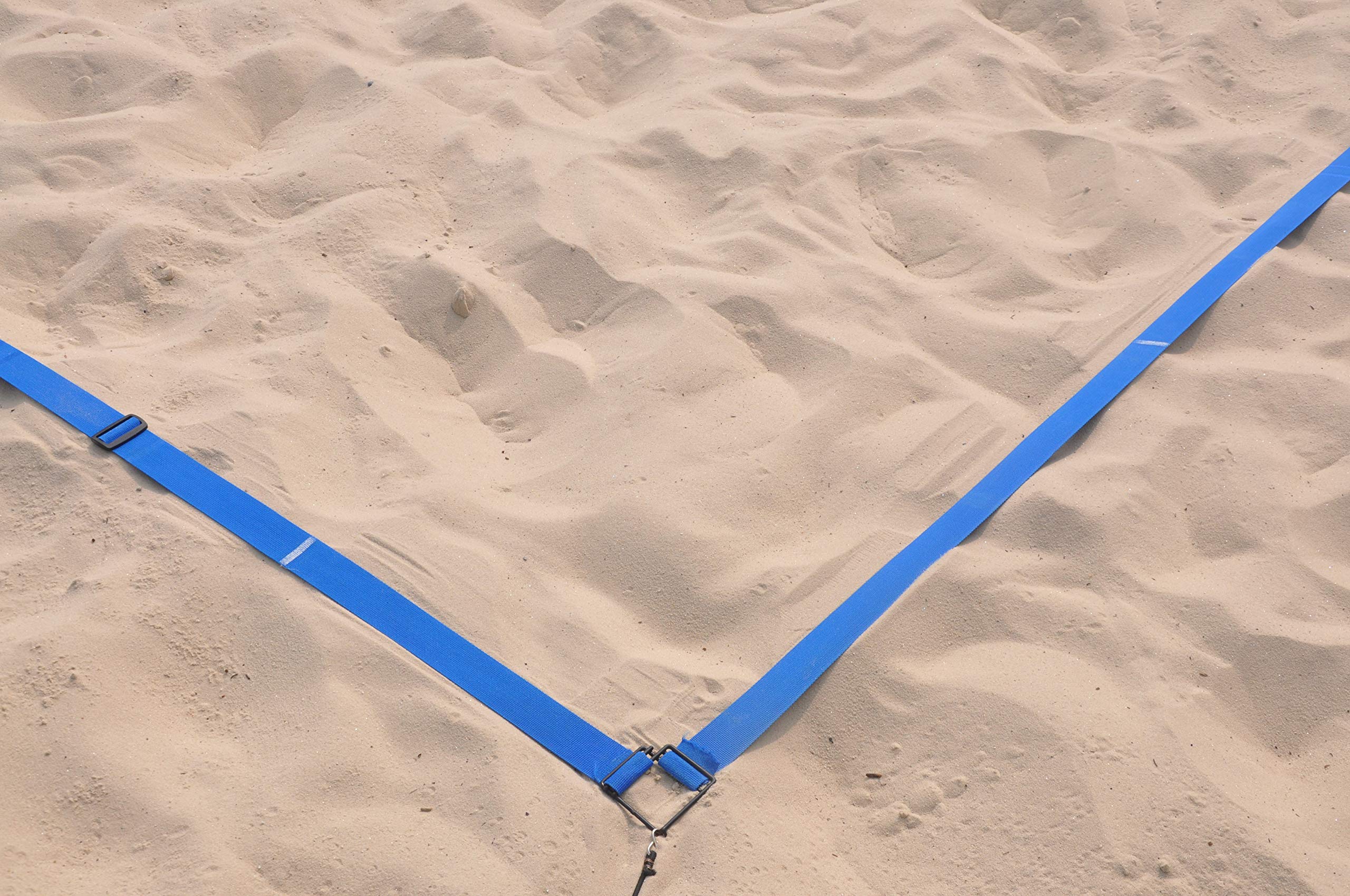 Tandem Sport Volleyball Court Lines - 2'' Blue Webbed Volleyball Court Lines - Volleyball Lines For Regulation Size Or Short Cou