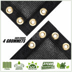 Colourtree Customized Size Fence Screen Privacy Screen Black 6 X 24 - Commercial Grade 170 Gsm - Heavy Duty - 3 Years Warranty -