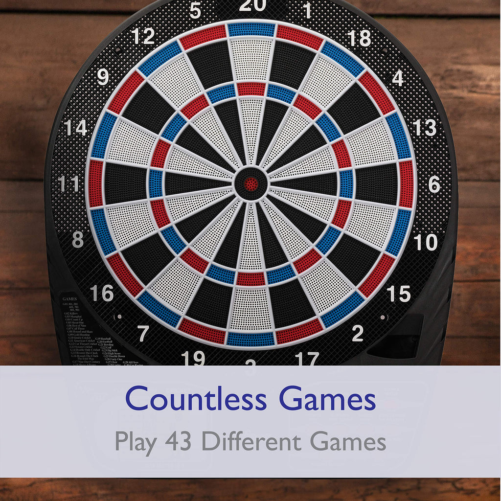 Viper 787 Electronic Dartboard, Ultra Thin Spider For Increased Scoring Area, Free Floating Segments, Locking Segment Holes For