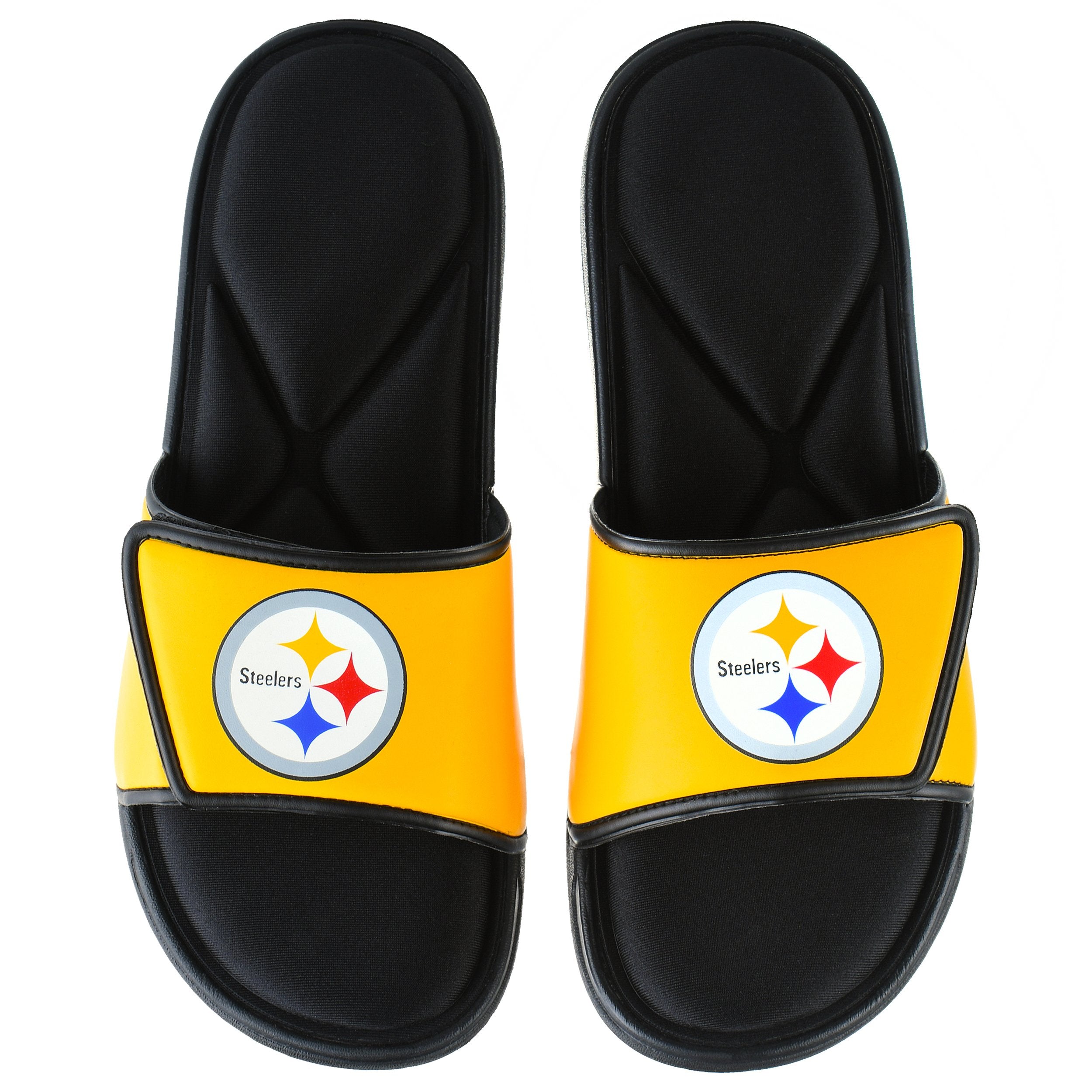 FOCO Pittsburgh Steelers NFL Mens Foam Sport Slide - L
