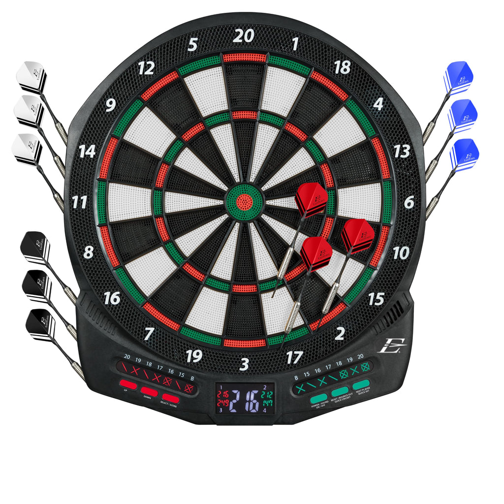 Eastpoint Sports Electronic Soft-Tip Dartboard With Electronic Led Cricket Scoring And Over 30 Game Modes Includes 12 Soft Tip D