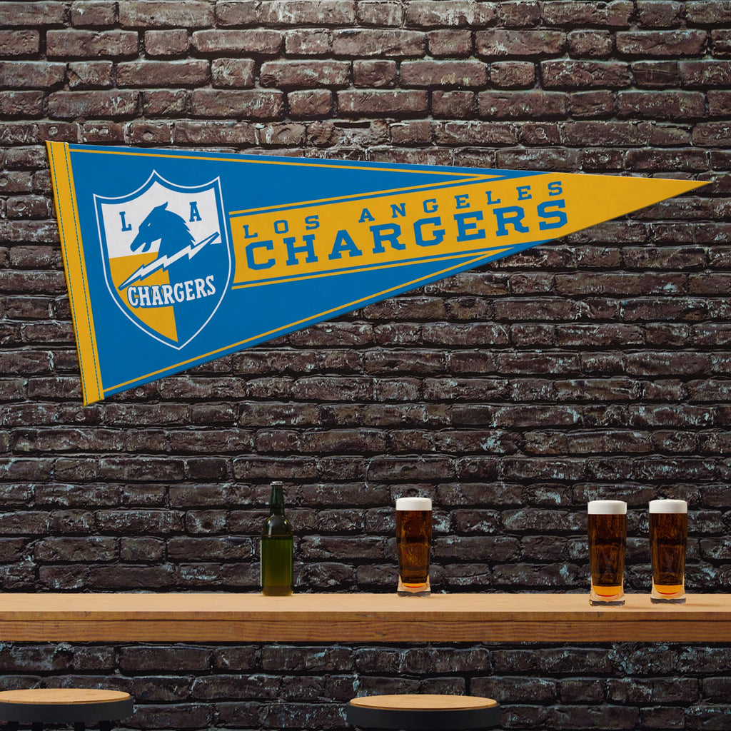 Rico Industries Nfl Football Los Angeles Chargers Retro 12'' X 30'' Felt Wall D  Cor Pennant - Great For Home/Bed Room/Man Cave