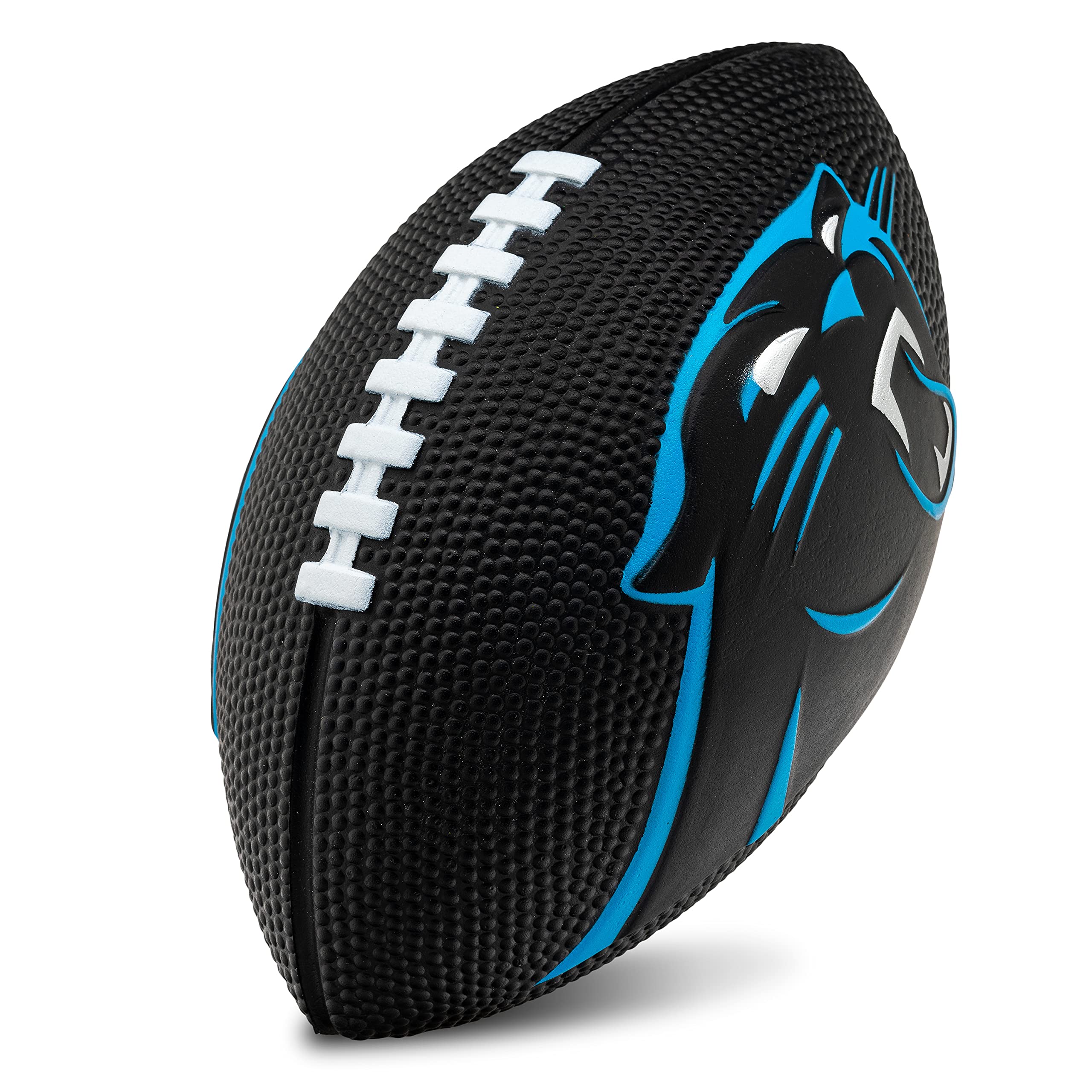 Franklin Sports Nfl Carolina Panthers Football - Kids Foam Football - Soft Football - Mini Size - Perfect For Gameday - 8.5'' 3D