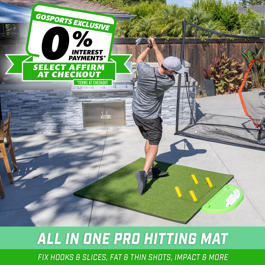 Gosports 5 Ft X 4 Ft Pro Golf Practice Hitting Mat, Includes 5 Interchangeable Inserts For The Ultimate At-Home Instruction