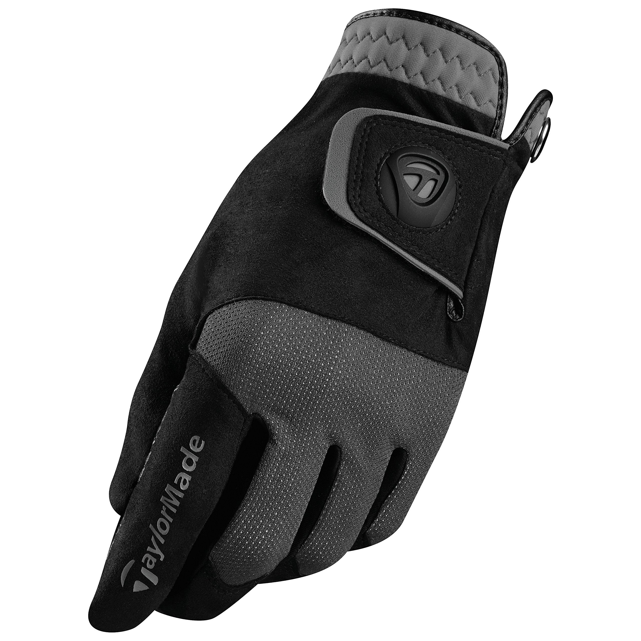 Taylormade Rain Control Cadet Glove (Black/Gray, Small), Black/Gray(Small, Pair)