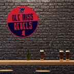 Rico Industries Ncaa Mississippi Rebels Classic Shape Cut Pennant - Home And Living Room D  Cor - Soft Felt Ez To Hang 20.5 X 18