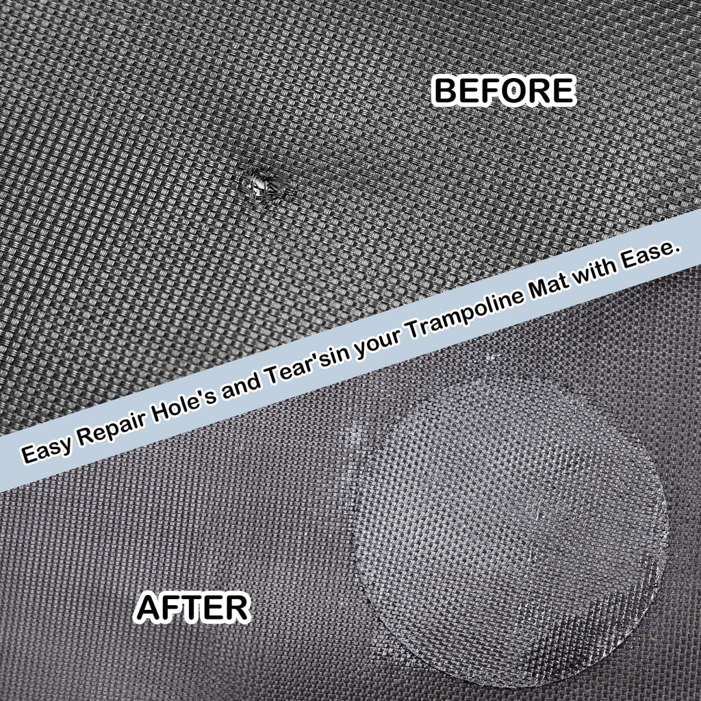 Ifeolo Trampoline Patch Repair Kit 4 Inch Circle On Patches  Repair Trampoline Mat Tear Or Hole In A Trampoline Mat - Pack Of 2