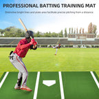 Shopsource Baseball Batting Mat, 10 x 3.8 FT Softball Hitting Mat, Upgraded Anti-Slip Mat with Stitched Embroidery Turf, Softbal