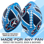 Franklin Sports Nfl Tennessee Titans Football - Youth Football - Mini 8.5'' Rubber Ball - Perfect For Kids - Team Logos And Colo