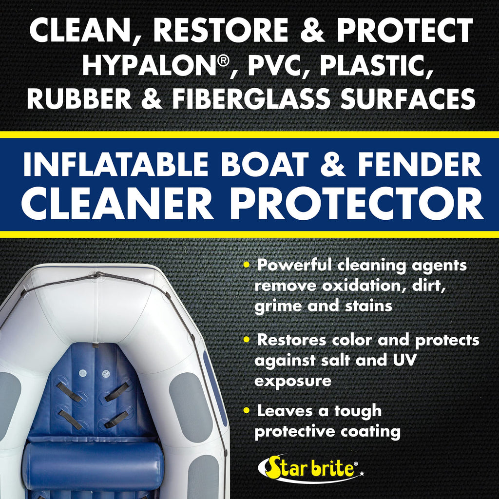 Star Brite Heavy-Duty Inflatable Boat & Fender Cleaner & Protector - Revitalize And Protect Pvc, Hypalon, Neoprene, Rubber, Plas