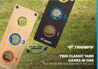 Triumph Sports 2-In-1 Bag Toss/ Washer Toss Combo - Includes 2 Game Platforms, 6 Toss Bags, 6 Washers, Medium
