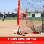 Gosports 7 Ft X 7 Ft Baseball & Softball Practice Hitting & Pitching Net With Bow Type Frame, Carry Bag And Strike Zone, Great F
