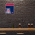 Rico Industries Ncaa Arizona Wildcats State Shape Shape Cut Pennant - Home And Living Room D  Cor - Soft Felt Ez To Hang