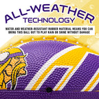 Franklin Sports Nfl Minnesota Vikings Football - Youth Football - Mini 8.5'' Rubber Ball - Perfect For Kids - Team Logos And Col