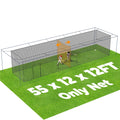 Sturdum Batting Cage Net, 55x12x12Ft Baseball & Softball Hitting cage Netting, 2-in-1 Baseball Cage Net System with Movable Inne