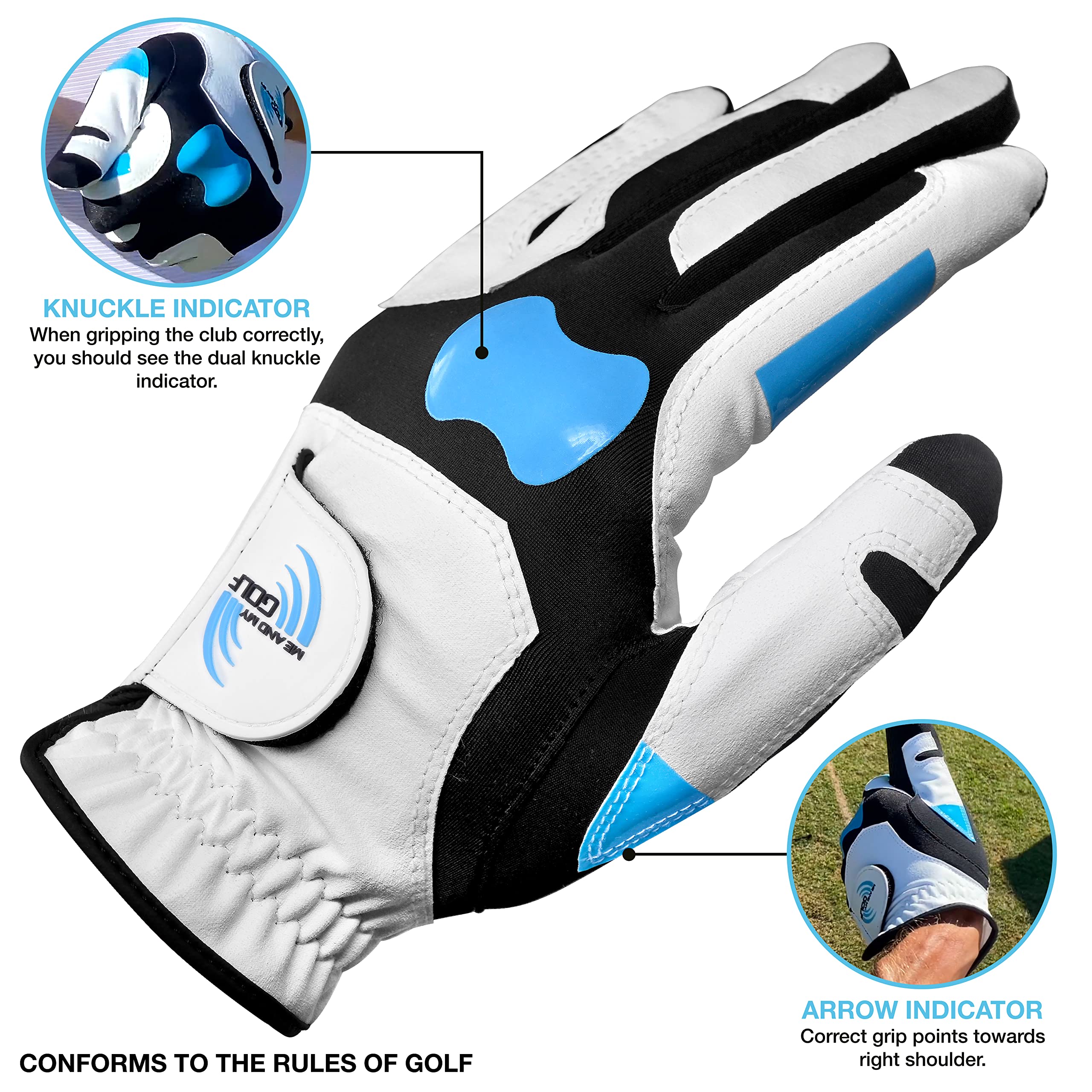 Me And My Golf True Grip Training Golf Glove - Perfect Grip Every Swing (Large-Extra Large, Left Hand (For Right-Handed Golfers)