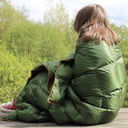 Horizon Hound Down Camping Blanket - Gr-20, Green Travel Blanket | Sustainable Insulated Down | Lightweight & Warm Quilt For Cam