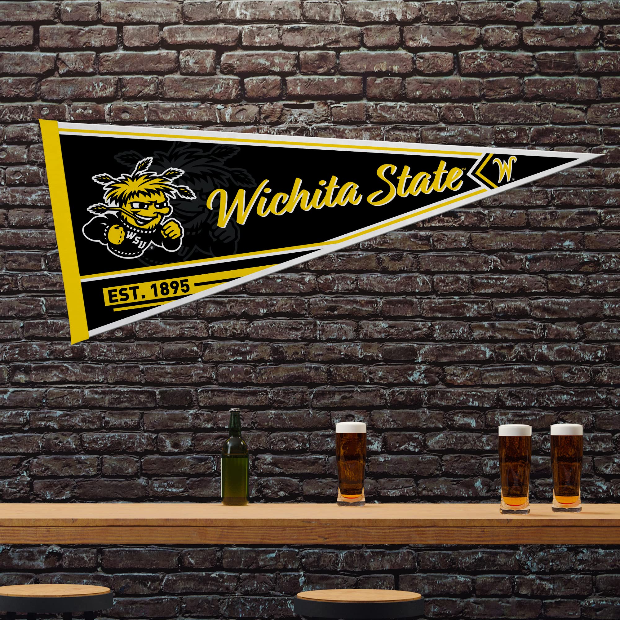 Rico Industries Ncaa Wichita State Shockers Classic 12'' X 30'' Felt Wall D  Cor Pennant - Great For Home/Bed Room/Man Cave D  C