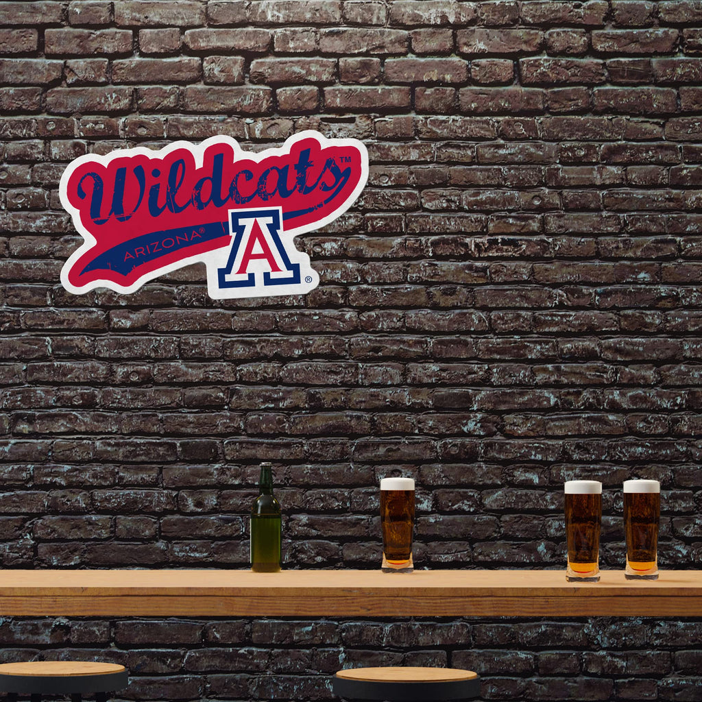 Rico Industries Ncaa Arizona Wildcats Distressed Shape Cut Pennant - Home And Living Room D  Cor - Soft Felt Ez To Hang 18X0.10X