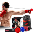 Boxing Reflex Balls Set Of 4 - Boxing Ball Mma Gear Of With Varying Weights With Adjustable Headband And 4 Spare Strings To Impr