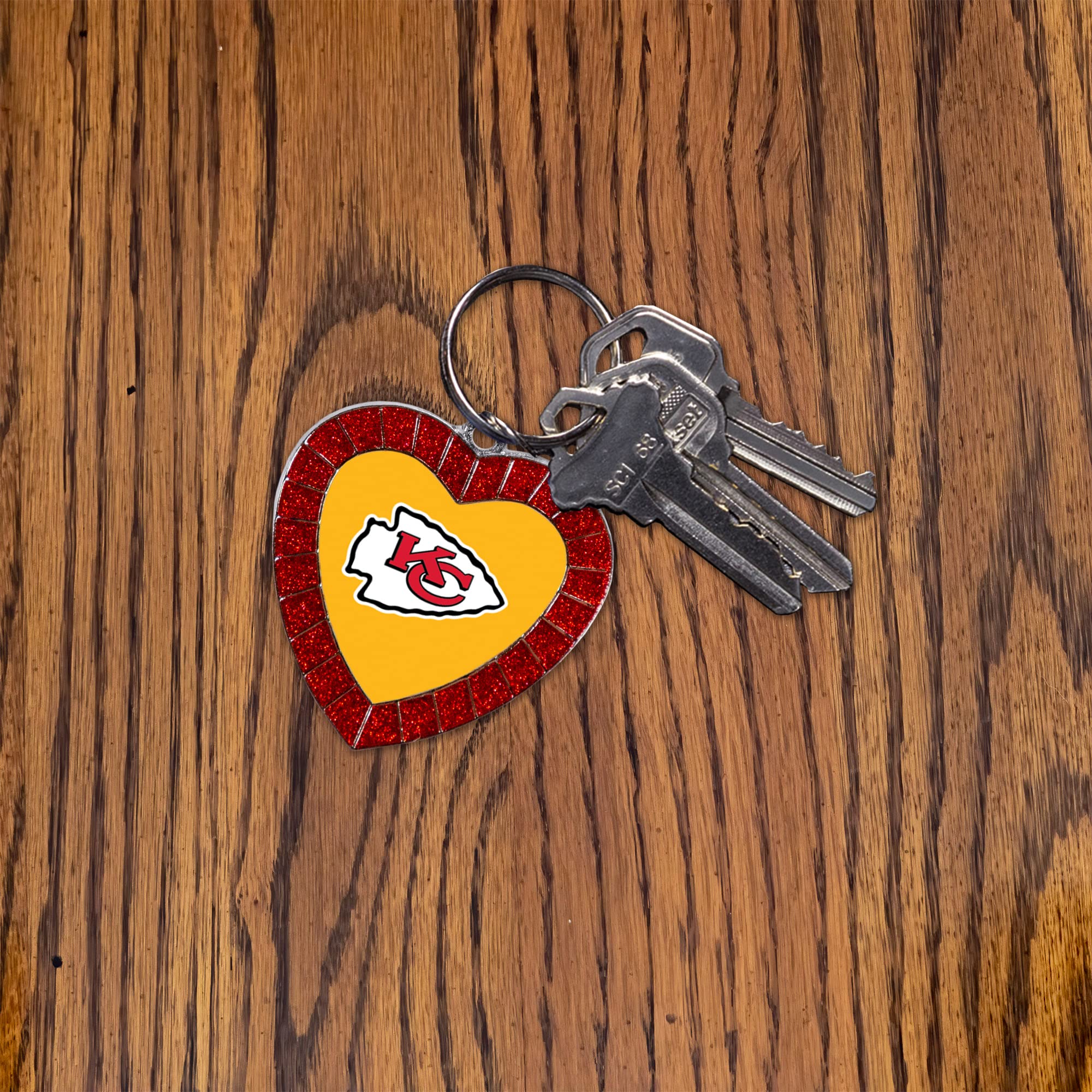 Rico Industries Ncaa Virginia Military Institute Keydets Ncaa Rhinestone Heart Colored Keychain, Red, 3-Inches In Length