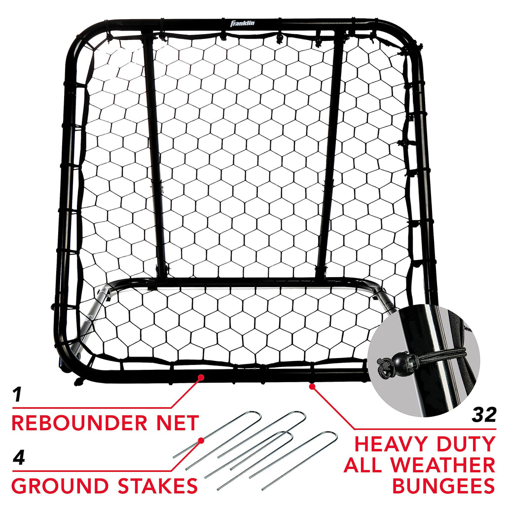 Franklin Sports Basketball Pass Back Rebounder Net - Multi-Sport Training Rebound Screen - Perfect For Passing And Shooting Prac