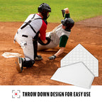 Franklin Sports Home Plate - Baseball + Softball Rubber Home Plate - Portable Throw Down Plate For Backyard Baseball, Softball,