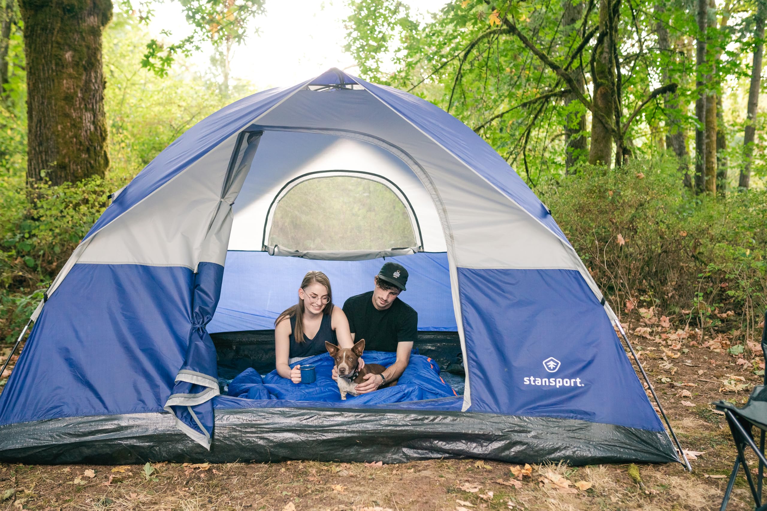 6 Lb - 2 Person Sleeping Bag - 87 In X 66 In, Blue