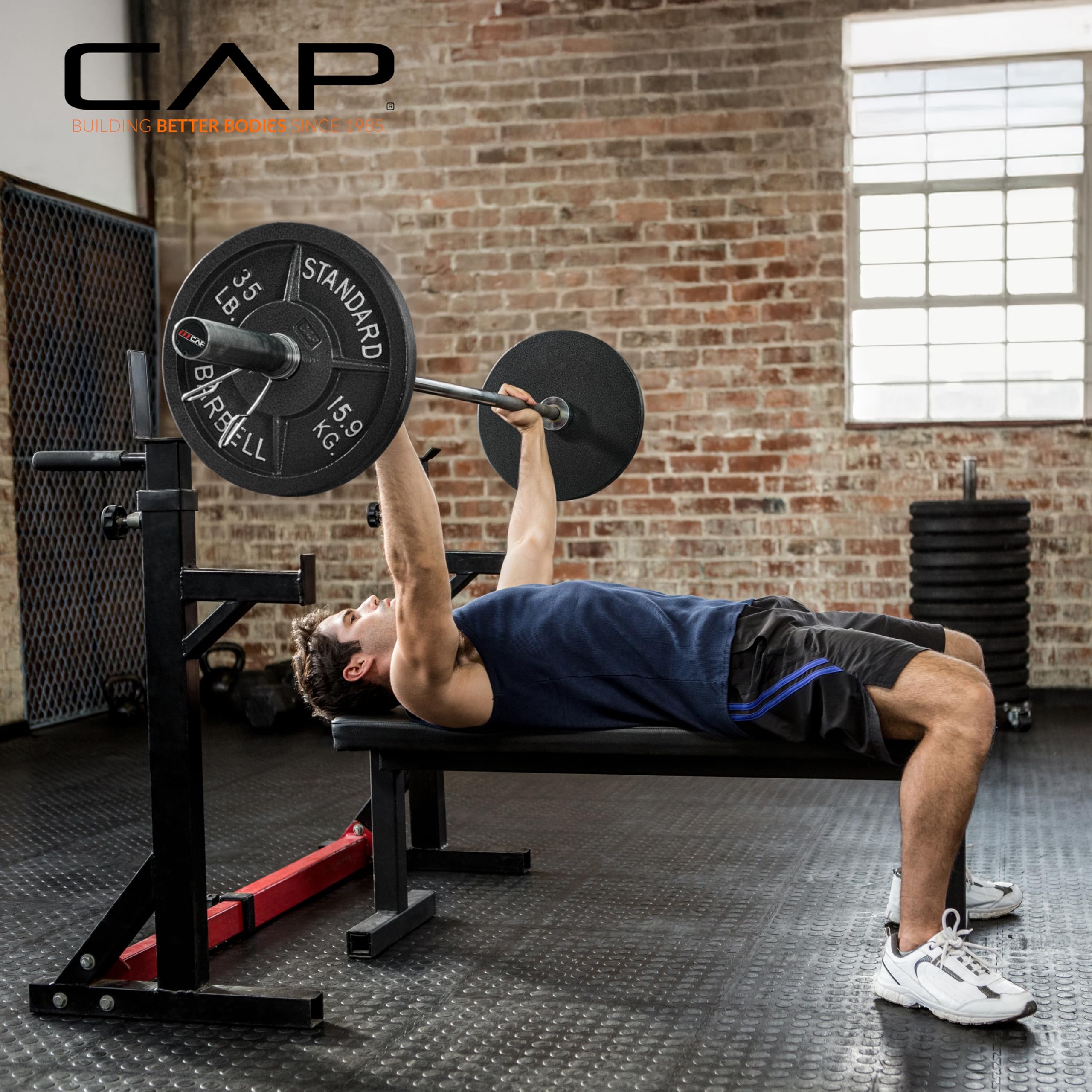 CAP Barbell 2-Inch Olympic Grip Plate, 25-Pounds