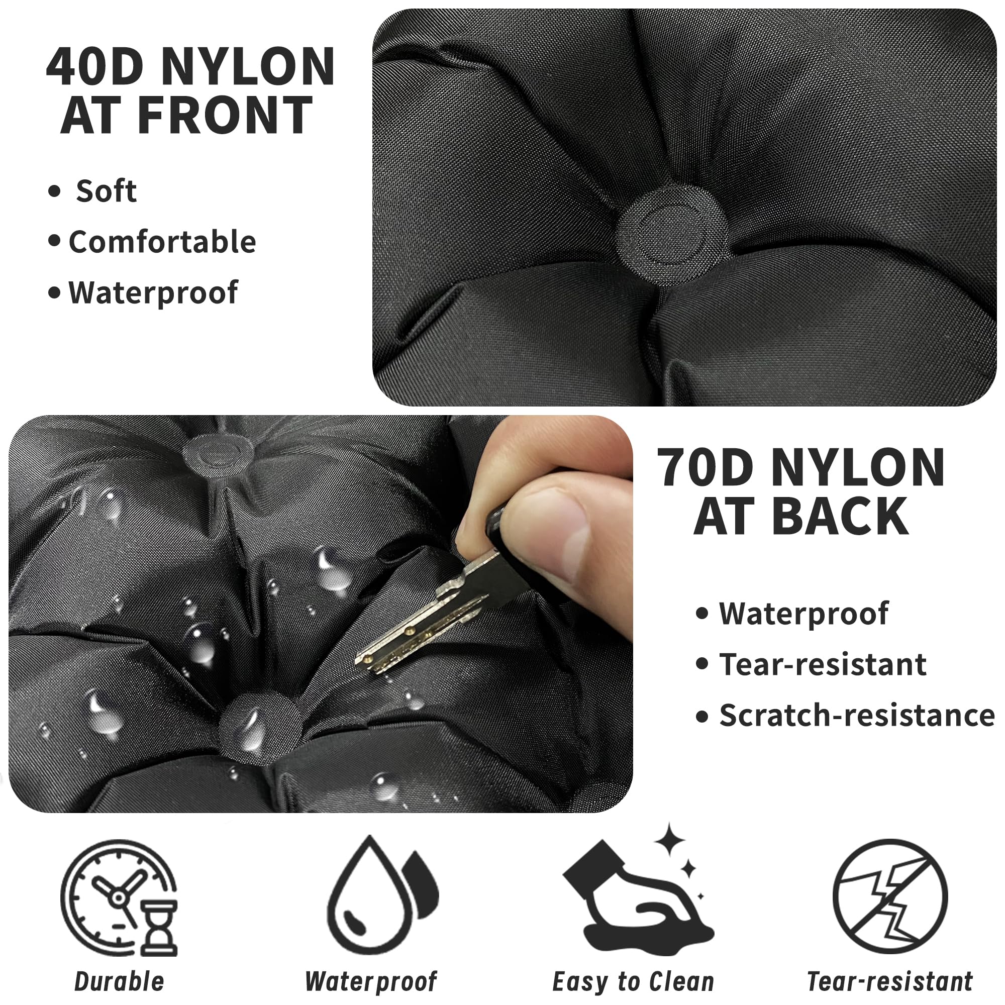 Eulant Lightweight Inflatable Seat Cushion Waterproof Air Cushions,Portable Travel Cushion Suitable For Camping Hiking Climbing