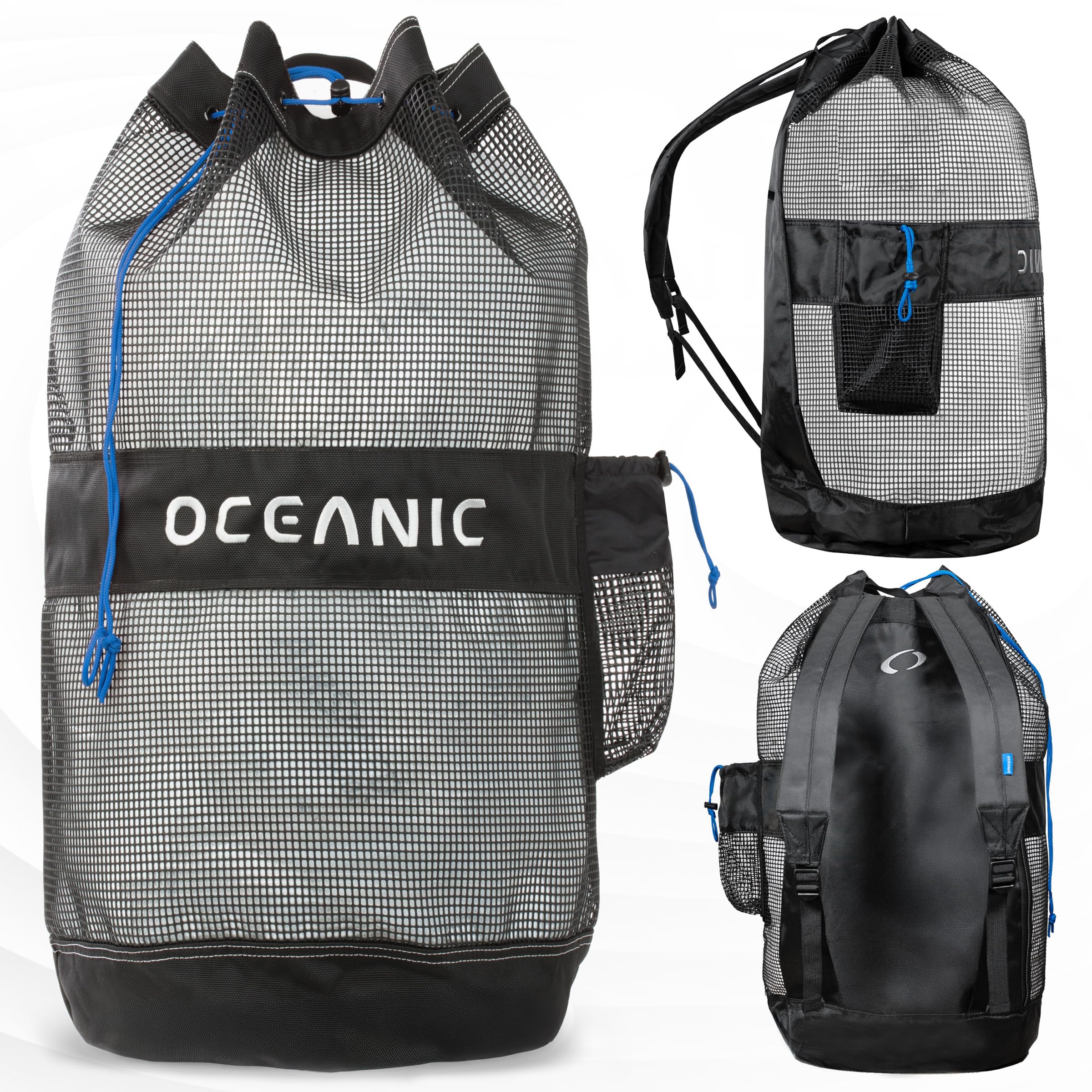 Oceanic Scuba Snorkel Bag, XL Mesh Dive Bag Backpack, Lightweight, Quick-Dry, Padded Straps, Internal Pocket, Ideal for Snorkeli