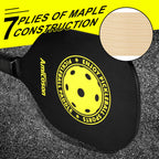 Amicoson Pickleball Paddles - Set Of 4 Paddles, Indoor & Outdoor Balls, Paddle Wood Racket Ergonomic Cushion Grip, 8 Balls 1 Car