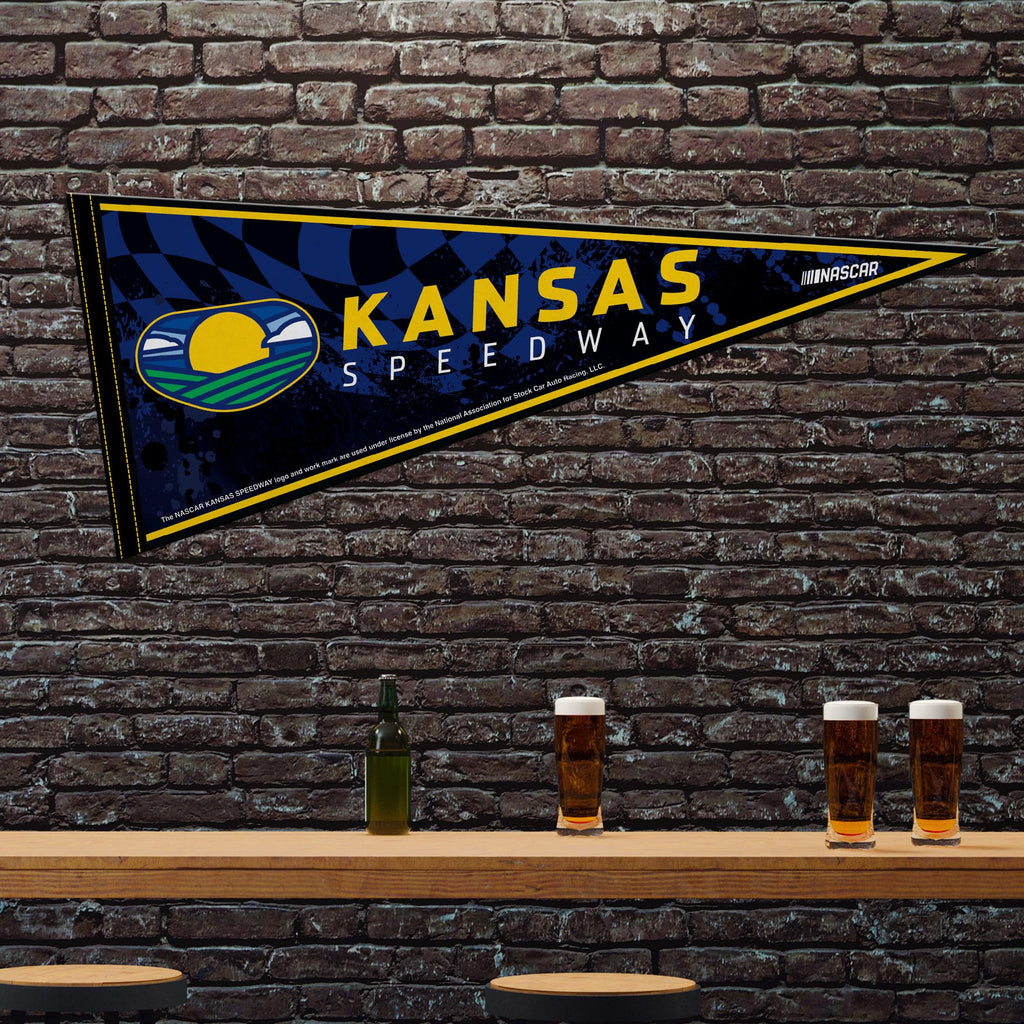Rico Industries Nascar Racing Kansas Speedway 12'' X 30'' Felt Wall D  Cor Pennant - Great For Home/Bed Room/Man Cave D  Cor