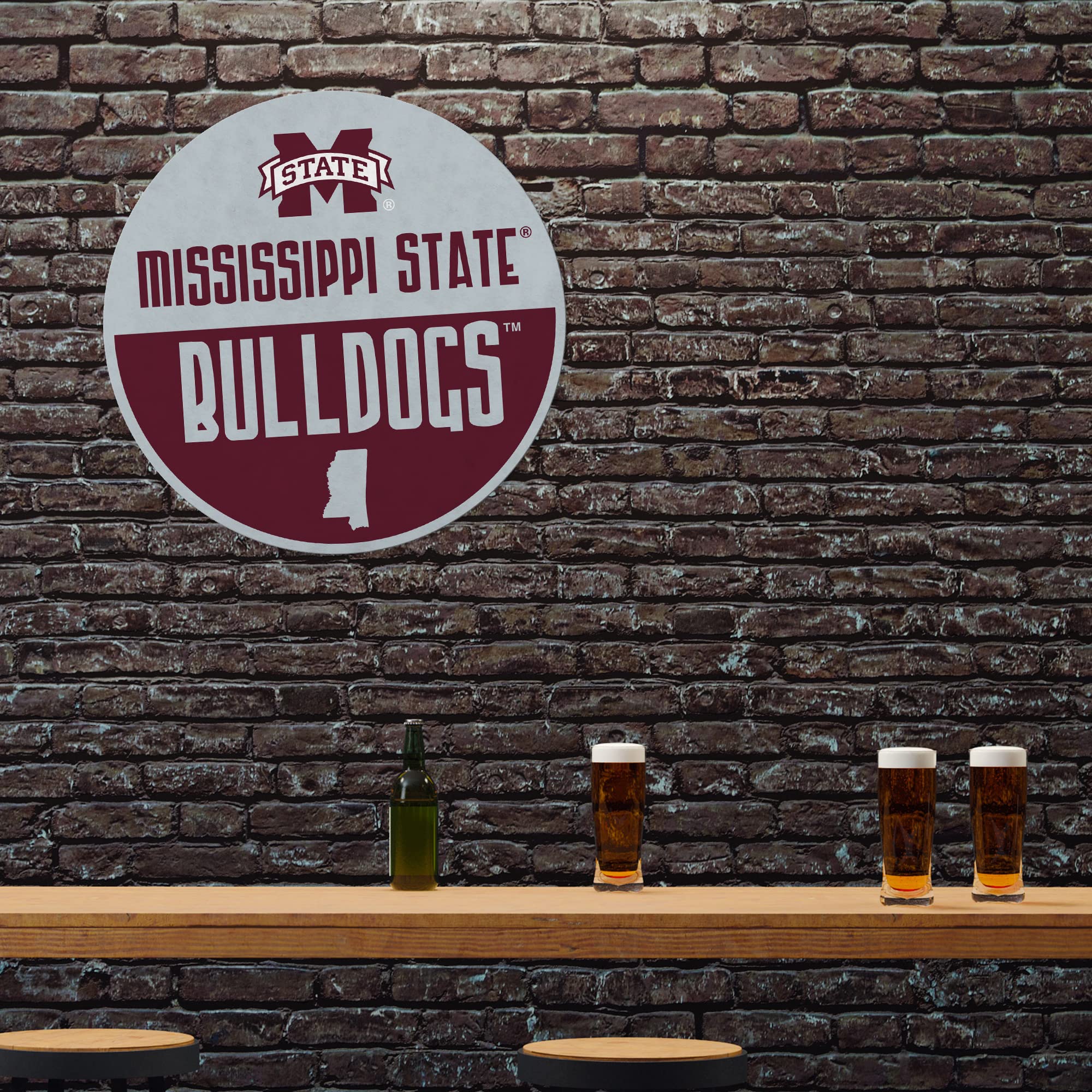 Rico Industries Ncaa Mississippi State Bulldogs Classic Shape Cut Pennant - Home And Living Room D  Cor - Soft Felt Ez To Hang