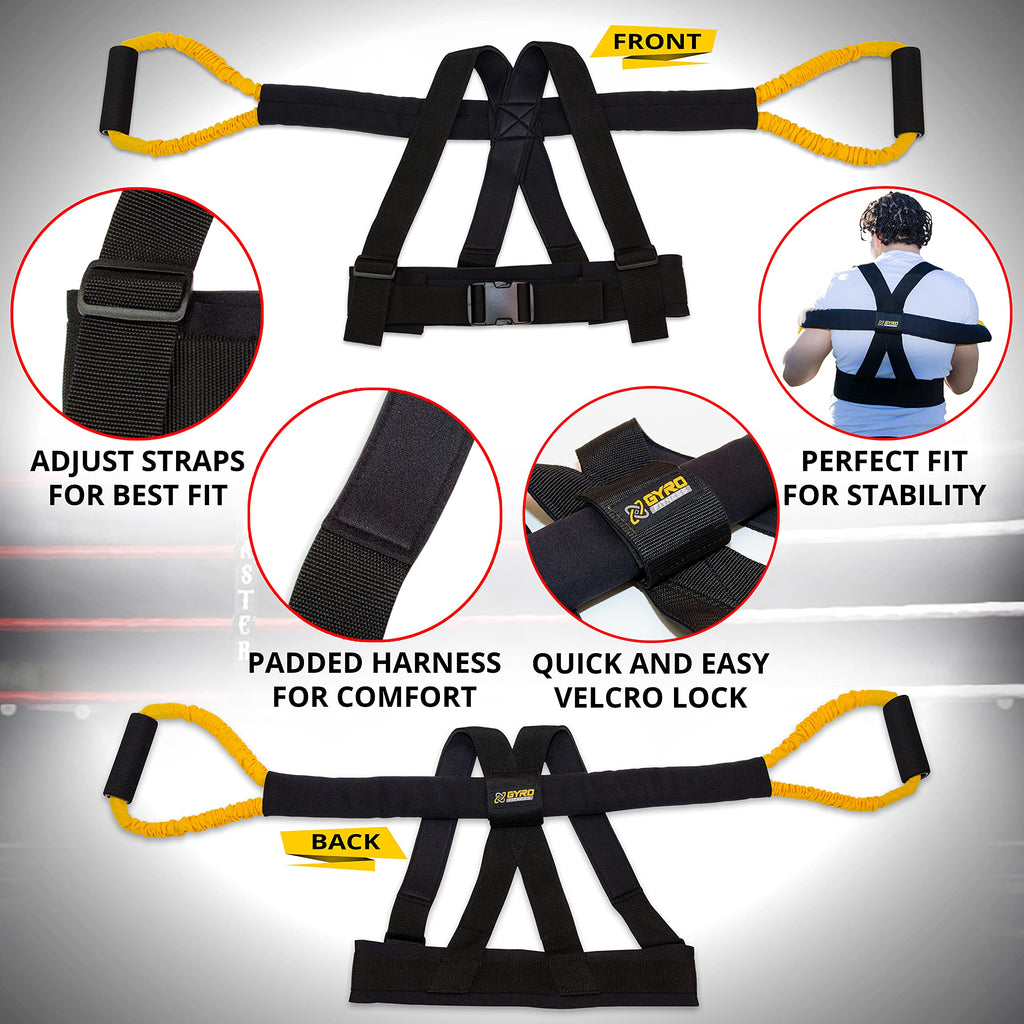 Gyro Fitness | Shadow Boxer Pro | Boxing Resistance Bands Set For Shadow Boxing, Comes With Ankle Cuffs | Ideal Addition To Your