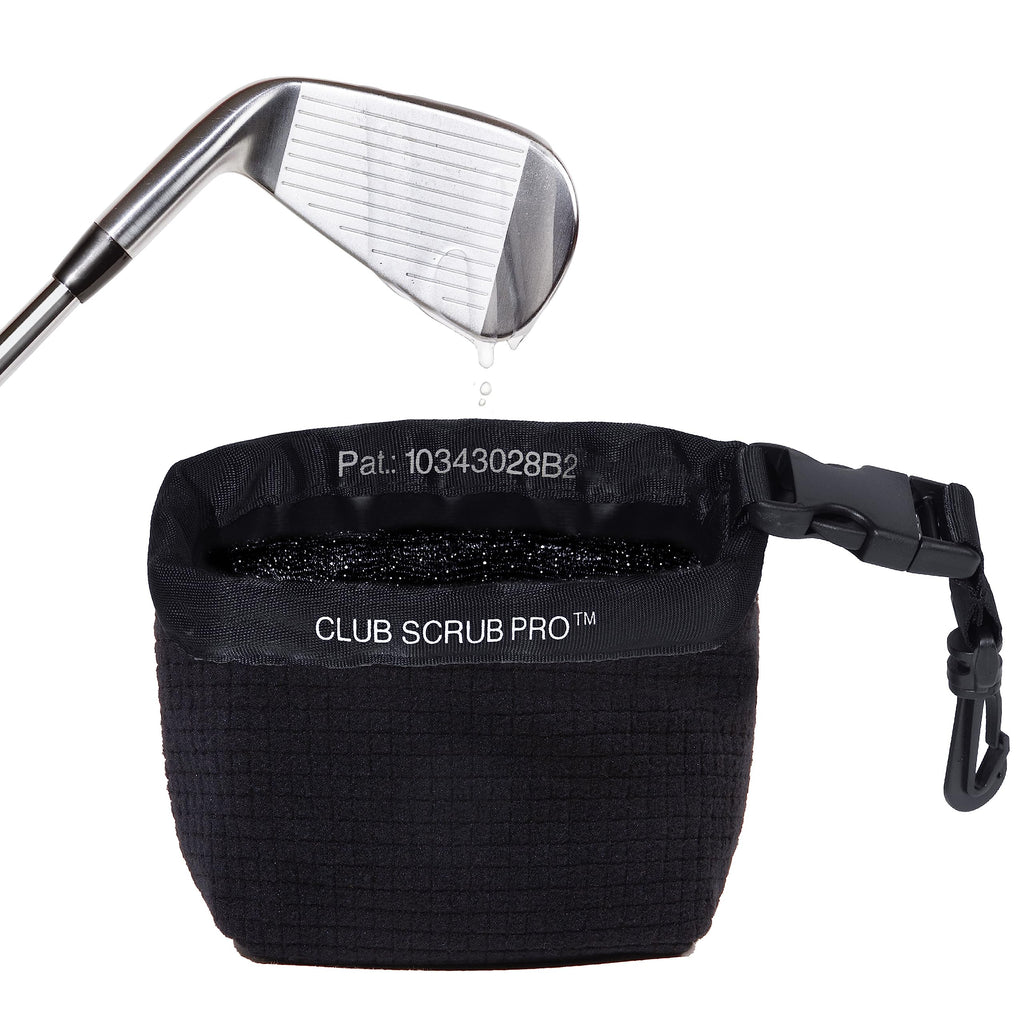 Club Scrub Pro Golf Club And Golf Ball Cleaning Bag, Waterproof Clean Face Technology Liner, Perfectly Dry Microfiber Exterior, 