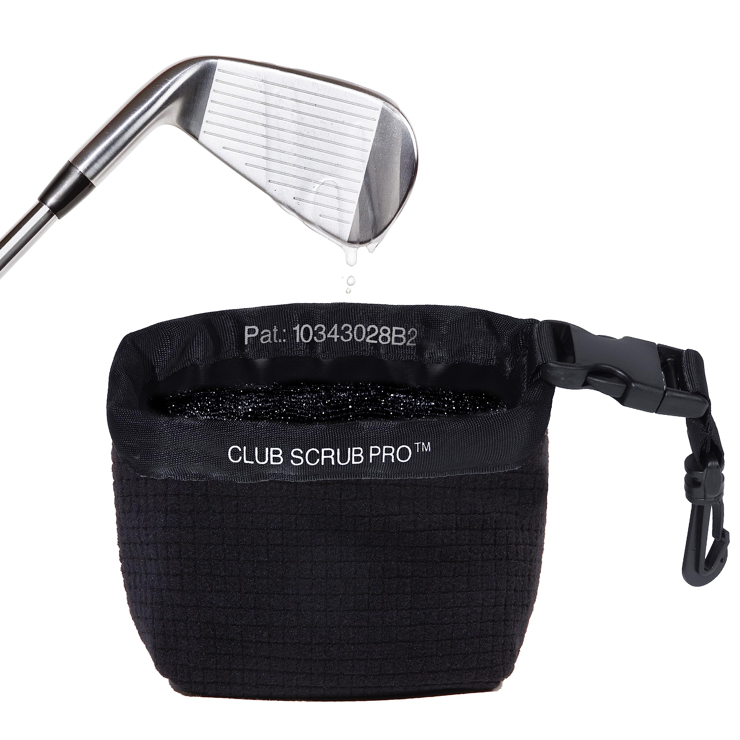 Club Scrub Pro Golf Club And Golf Ball Cleaning Bag, Waterproof Clean Face Technology Liner, Perfectly Dry Microfiber Exterior, 