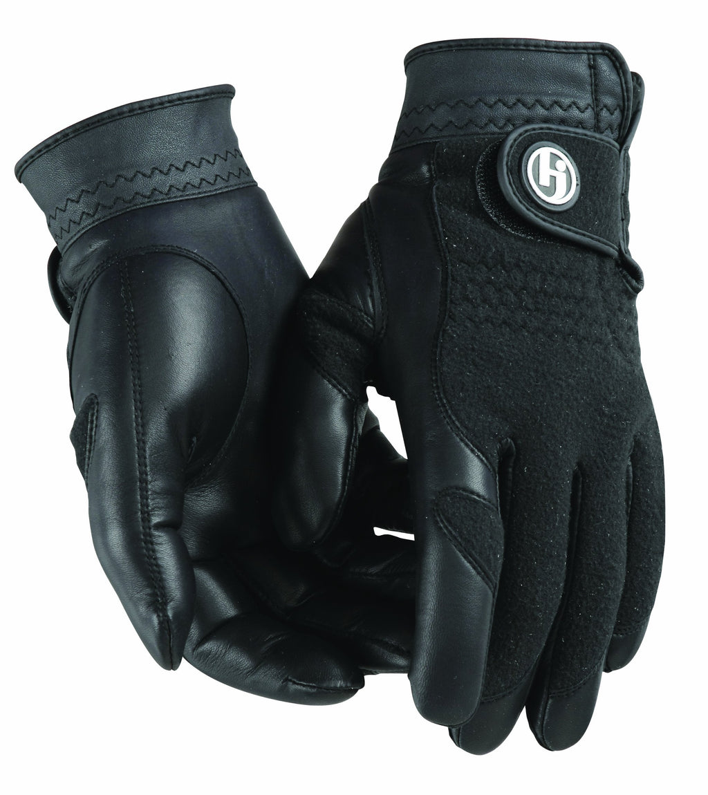 Hj Glove Women'S Black Winter Performance Golf Glove, Large, Pair
