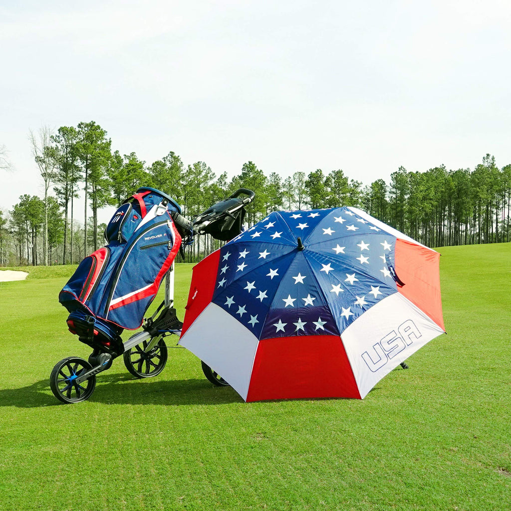 Bag Boy Usa Wind Vent Umbrella, Red/White/Blue, 62''